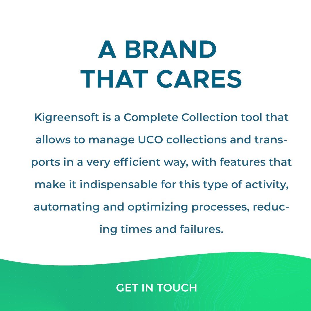 kigreensoft's tweet photo. Kigreen is a software de
Kigreen is a software designed to help UCO collecting companies to optimize their services. While doing this we contribute to a better world! Get in touch and become part of the change!
https://t.co/T7Hv3kDU6A

#uco #kigreensoft #software #mangament https://t.co/TccrkCVQdi
