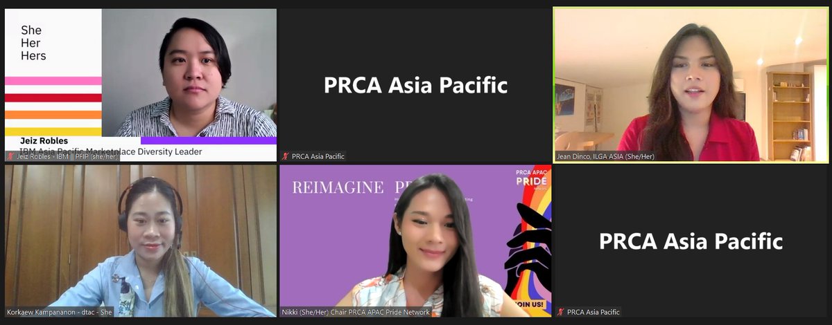 PRCA_APAC's tweet photo. Reimagine Pride- How brands sustain LGBTQ+ marketing communications and whatโs next is going to start now!
๐ฅณMeet our panelists
@JeizGR @IBM
Korkaew Kampananon @dtac
@imajeanpeace, @ILGAAsia
#APACPride https://t.co/ffxw2mOTe3