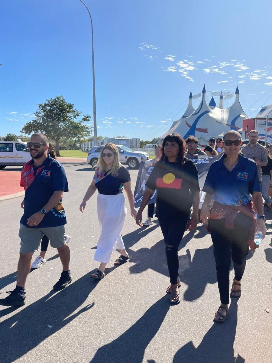 TheKids_AU's tweet image. Wonderful to see team members from @telethonkids Perth &amp;amp; Broome taking part in the 2022 Kullarri #NAIDOC Festival Reconciliation walk. It marks the start of NAIDOC activities in the region, bringing people together to show how they Get Up! Stand Up! Show Up! for reconciliation.