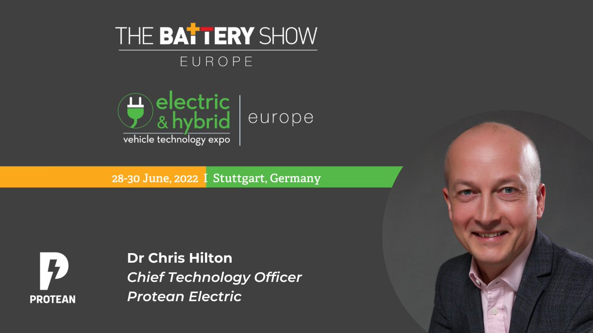 Join our Chief Technology Officer, Chris Hilton, at The Battery Show Europe on Wednesday 29 June 2022. Chris will look at the benefits of using in-wheel motors to achieve modular 4WD platforms. #TheBatteryShow