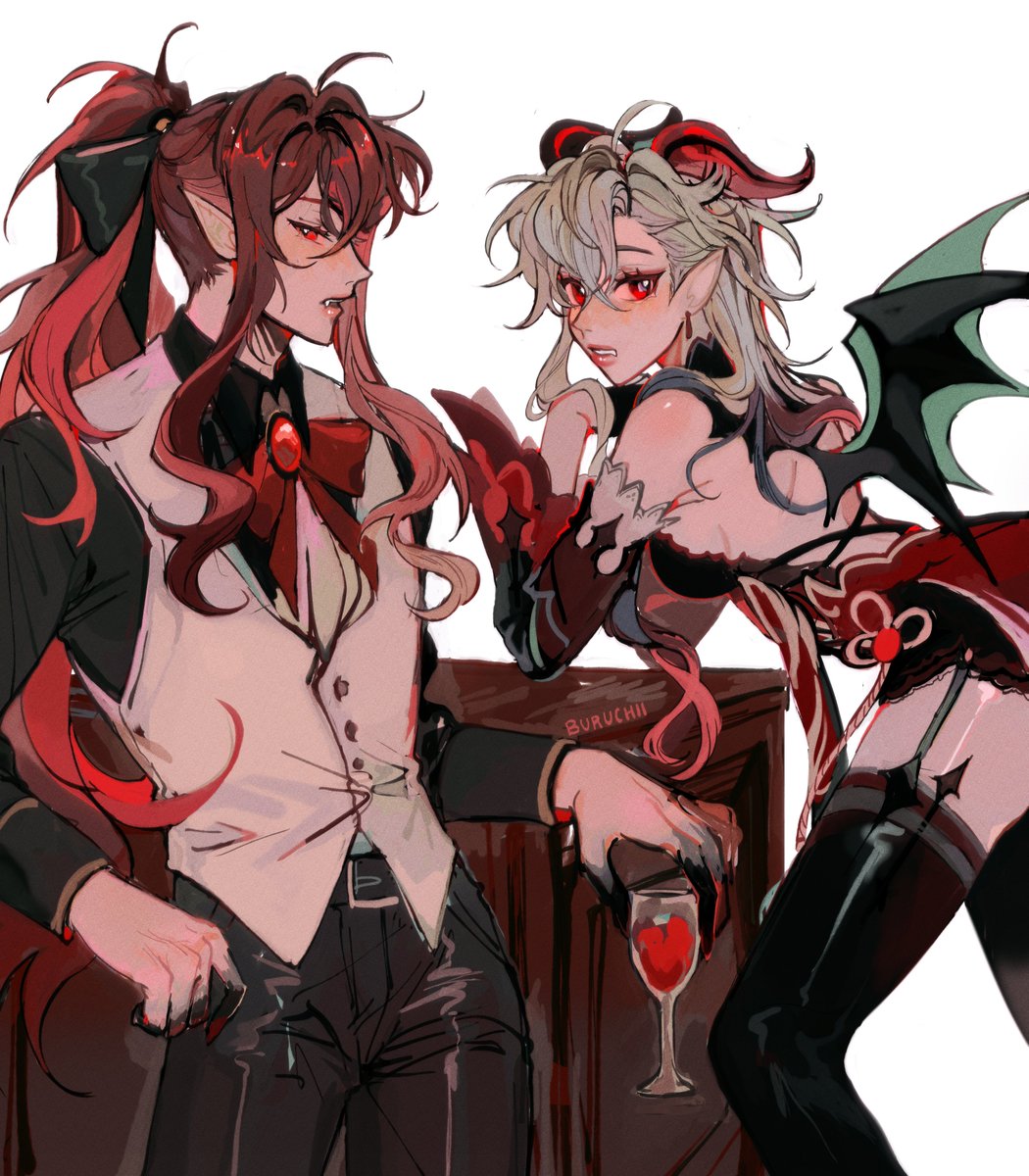 ディルック(原神) 「I want... Halloween skins #GenshinImpact」|🍓chii @ midterms (sad)のイラスト