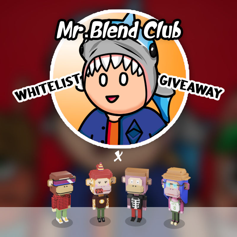 Apetimism's tweet photo. 📣🎉 Mr.Blend Club Whitelist Giveaway 🎉📣

Reward: 10 @MrBlendClub Free-Mint WL slots for Apetimism holders.
 
To enter: Hold at least 1 Apetimism NFT, complete all the tasks on our giveaway portal to win a whitelist https://t.co/Jm76oyaqfO

Ends: Jun 27th @ 02:00 (GMT)

🍀🍀🍀 https://t.co/5Skb0hw2si