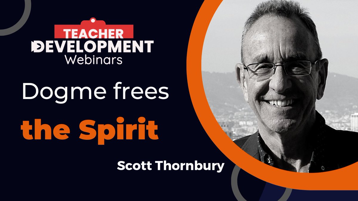 TDWebinars's tweet photo. Just in case you missed it, here's the recording of @thornburyscott's #DogmeELT webinar @TDWebinars last week that's been creating a buzz!
https://t.co/Uer24M9Ewv
#Dogme #ELT #TeachingUnplugged https://t.co/FomO5Bqrsh