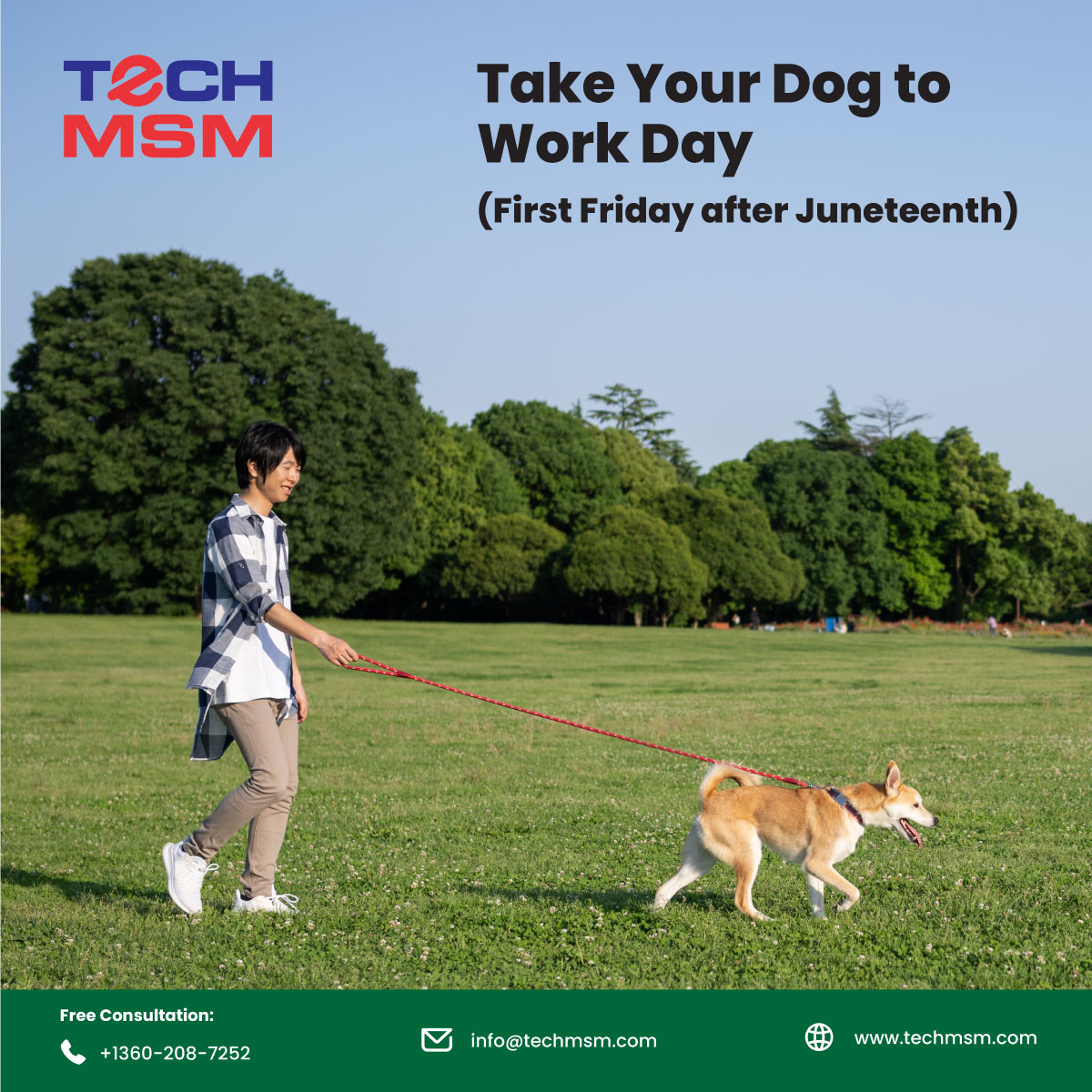 TechMSM1's tweet image. Dogs have been man’s best friend. Let&apos;s celebrate this 24th of June as the National Take Your Dog to Work Day!
#Nationaltakeyourdogtoworkday #techmsm #appdevelopment