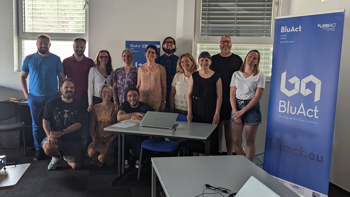 bluact's tweet photo. After 2 intense days of team-work, the partners of #BluAct will have to say goodbye to the beautiful city of Koper! We are all sad that we have to part from each other, but also happy from all the collective knowledge and experience gathered! See you soon! #BetterCities @URBACT https://t.co/8ADgUtntGc