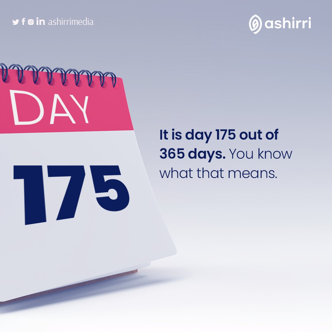 ashirrimedia's tweet photo. We are graduallyapproaching thesecond half of theyear. 
How’s yourbucket list fairing?

#realtorbrand #realestate #realestatemarketing  #realestatebranding #ashirri #tgif https://t.co/6pbRNTOL3G