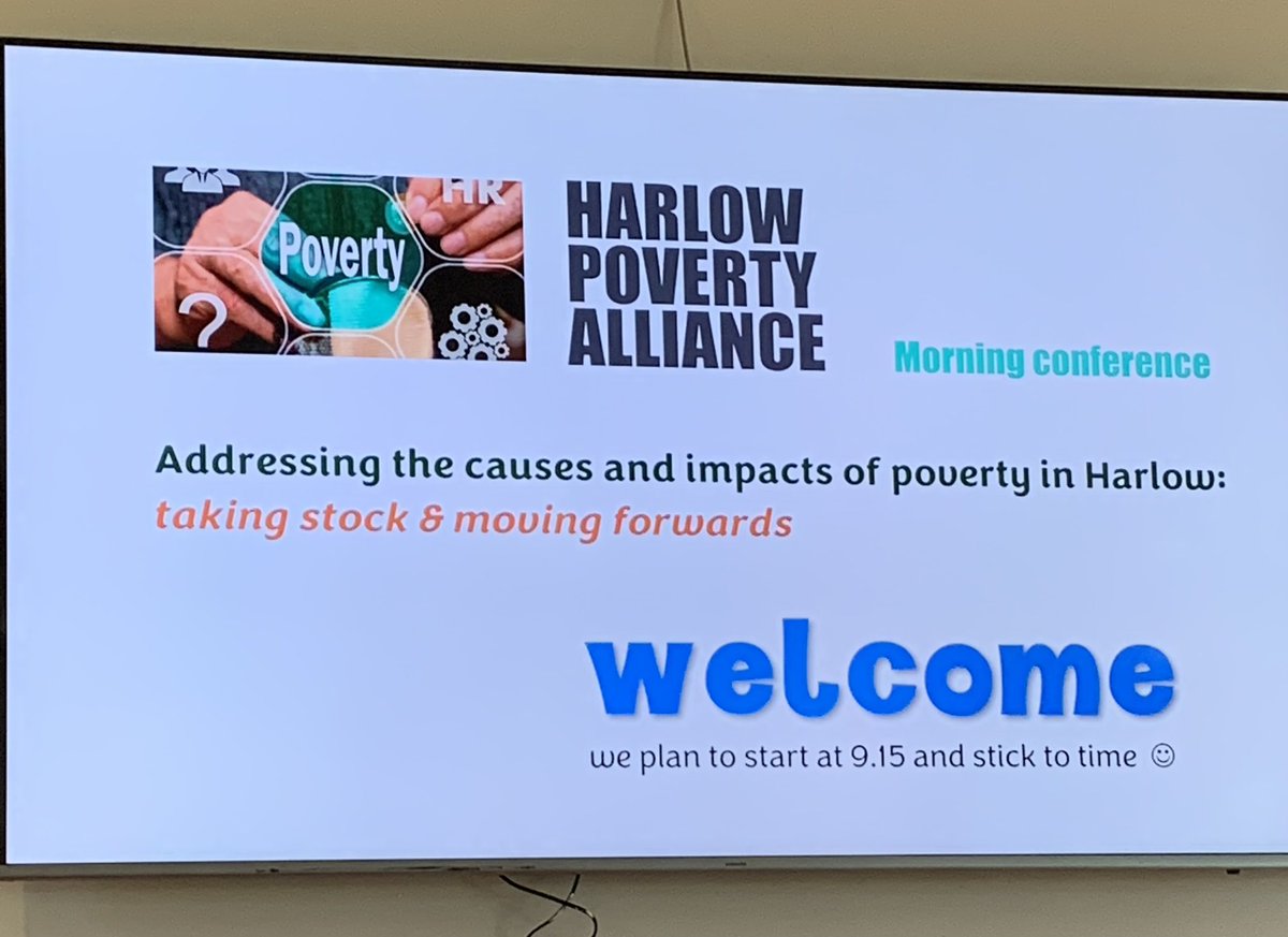 Attending the Harlow Poverty Alliance summer conference this morning #makepovertyhistory