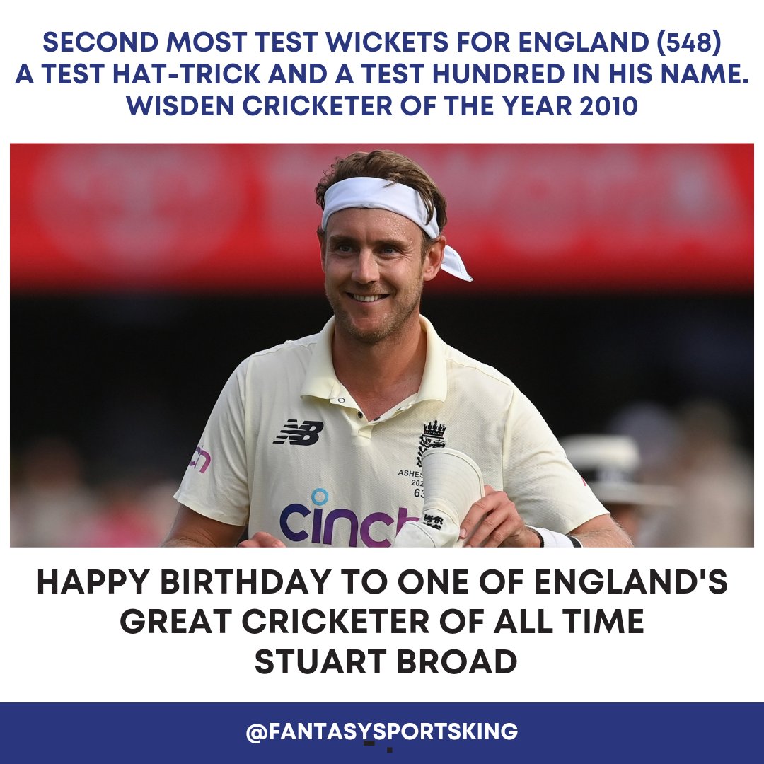 Happy Birthday Stuart Broad.    