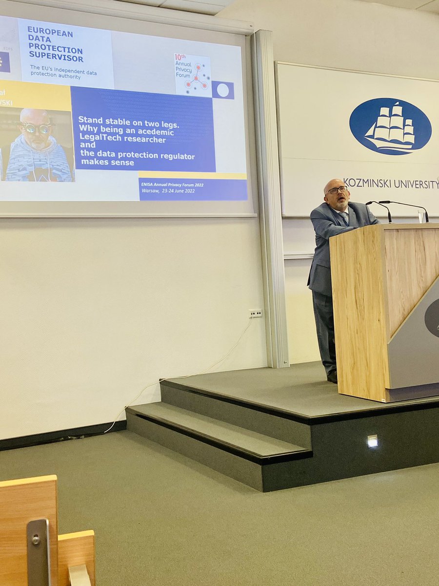 An inspirational talk from <a href="/W_Wiewiorowski/">Wojtek Wiewiorowski</a>, an indispensable pillar and contributor to <a href="/EU_EDPS/">EDPS</a>  #ipen and <a href="/enisa_eu/">ENISA</a> #apf.