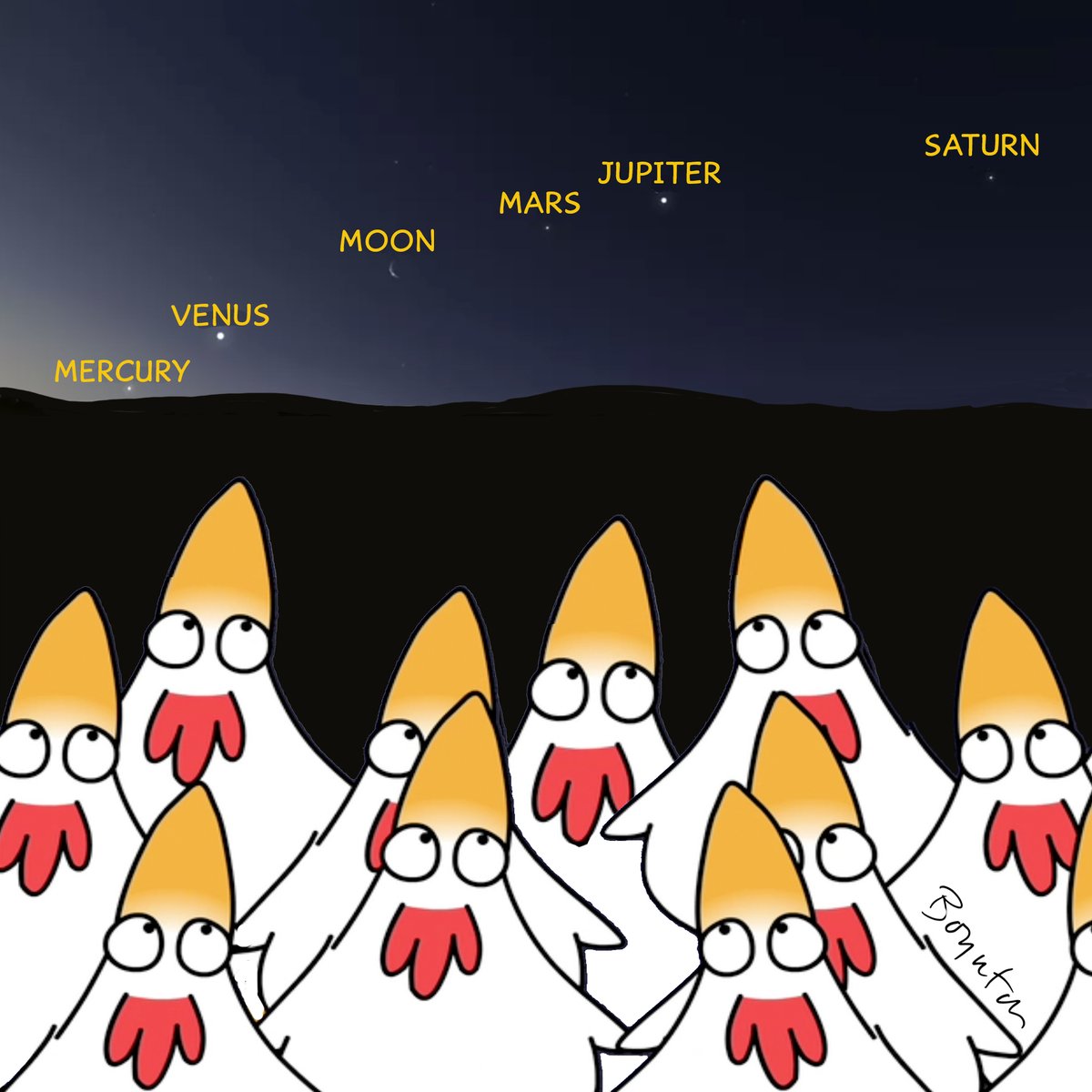 SandyBoynton's tweet image. Wake up! Look up! The planets are aligned. #MercuryVenusMoonMarsJupiterSaturn