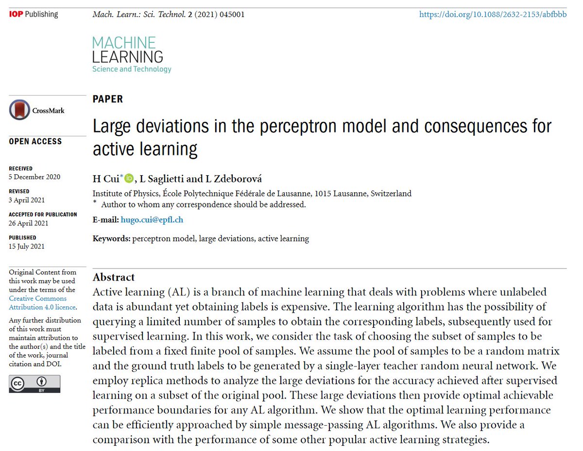 Machine Learning: Science and Technology tweet media