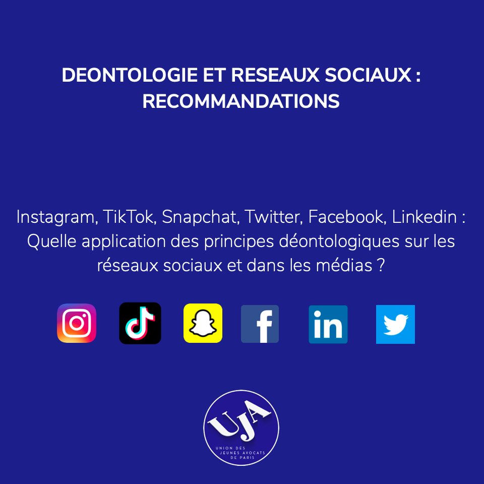 UJAdeParis's tweet photo. La déontologie et les réseaux sociaux, "c'est compliqué" ? 😔
Pas lorsqu'on a les bonnes recommandations ! 😎
Suivez ces quelques conseils pour éviter tout impair médiatique et déontologique 👇 https://t.co/s5UTuQFuk1