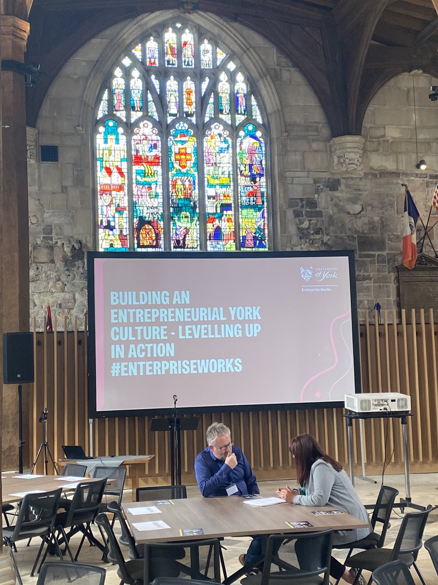 uoyentworks's tweet photo. Set up & ready for our launch event at York Guildhall #EnterpriseWorks https://t.co/uRsLeIXPup