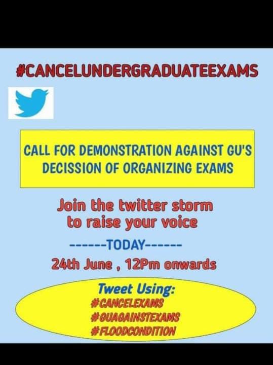 Bhargab54488567's tweet photo. ।
#WENEEDALTERNATIVEOPTION
#CANCELUNDERGRADUATEEXAMS
#CANCELEXAM
#GUAGAINSTEXAM
#FLOODCONDITION
#postponeugexams https://t.co/aWBJFl3h4r