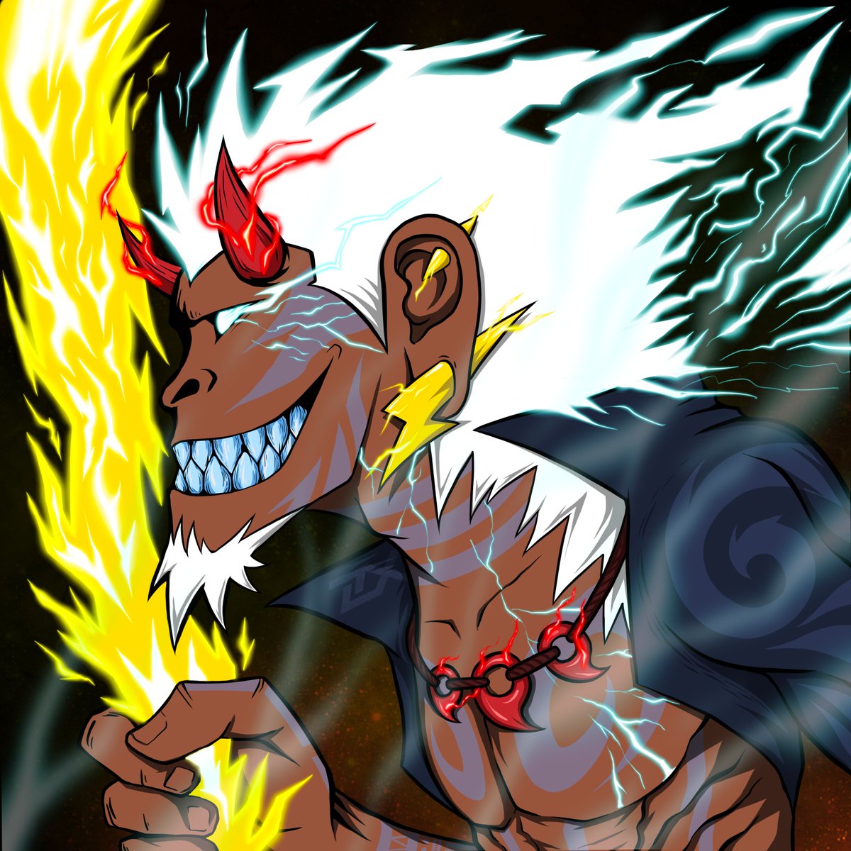 apekubnft's tweet photo. ⚡️🔥Asura the Raijin - NFT ApeKub Drop 4 https://t.co/sfU2vSBSEL