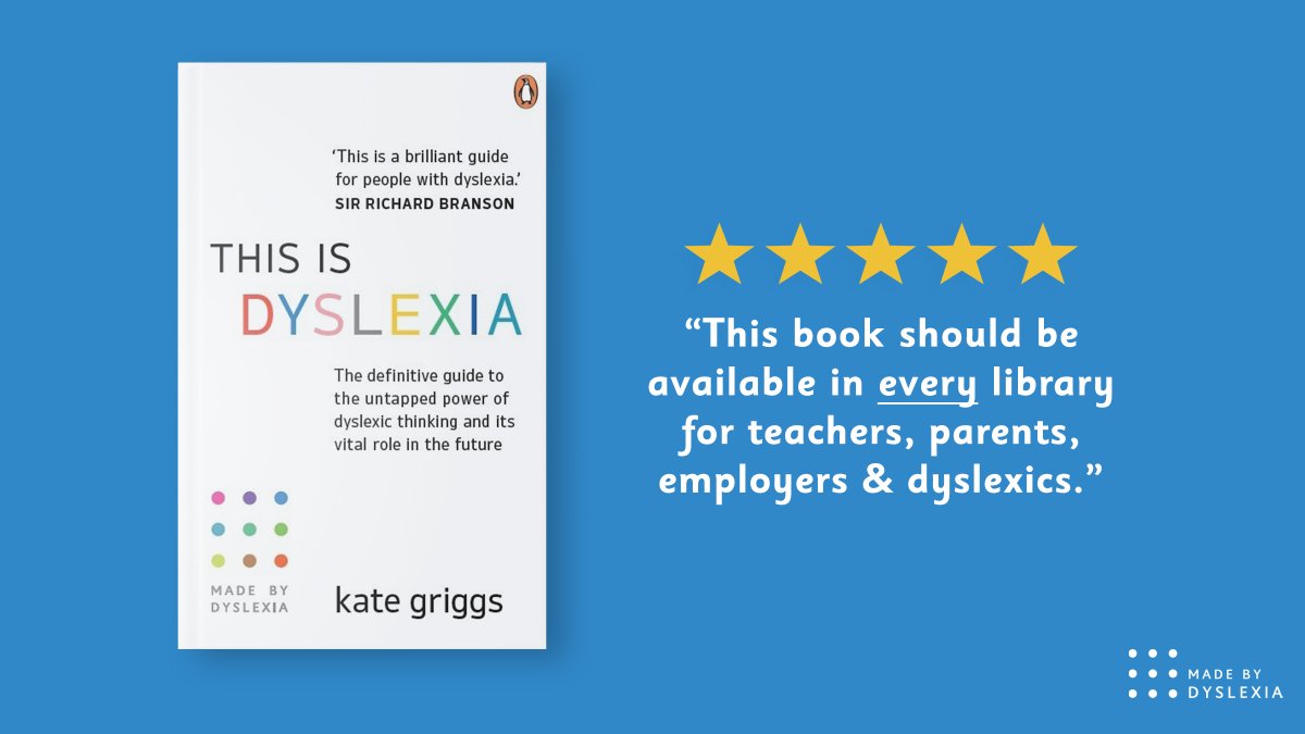 MadeByDyslexia's tweet photo. Whether you're Made By Dyslexia, or someone you work with is, our latest book, This Is Dyslexia, is a definitive guide that will help you understand and empower #DyslexicThinking in schools, workplaces &amp; at home💥👇https://t.co/hzr1iR8M7m https://t.co/QFADVslGGn