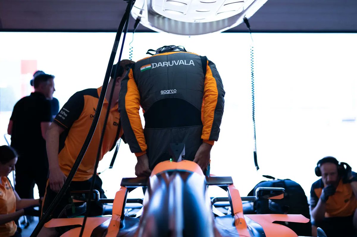 MumbaiFalcons's tweet photo. @DaruvalaJehan in his maiden F1 test with the one and only @McLarenF1.  This is a huge step for Indian Motorsport coming back into Formula One. We are very proud of what this young individual has accomplished with all of his hard work and discipline. We got your back bro ! https://t.co/W7myhPZgmx