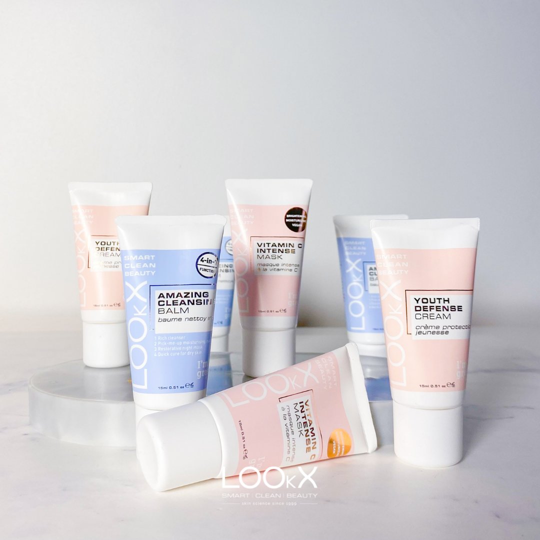 Less waste please! We looked for an alternative to regular plastic packaging, and we found the perfect one. These LOOkX tubes are made of 100% bio-based material and the perfect size to take with you in your bag.