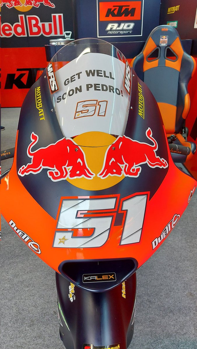 RedBull_KTM_Ajo's tweet photo. We miss you, @37_pedroacosta! 💪🏻

| #GermanGP | #ReadyToRace | @MotoGP | #AjoMotorsport | #AjoFamily | https://t.co/H20nQb84XF