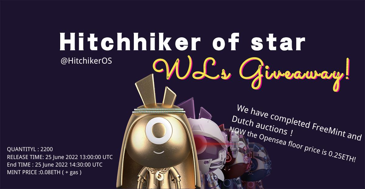 #工棚福利 给工友抽20个白名单。
the brickdao x Hitchhiker of star
#NFTGiveaway
👍Don't Panic！
We have teamed up with <a href="/HitchikerOS/">Hitchhiker of star</a>
for this amazing giveaway today 🔥

🏆 20 x WL

To Win 👇

1️⃣ Follow <a href="/HitchikerOS/">Hitchhiker of star</a> &amp; <a href="/the_brickdao/">The BrickDao</a>
2️⃣ RT &amp; Like 📌
3️⃣ 3Tags

Ends in 12 hours ⏰