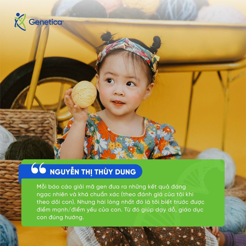 "I chose Genetica for these reports, and I was not disappointed. The value was excellent for the money."

Ms. Nguyen Thi Thuy Dung, a Genetica's customer, shared her thoughts after using the company's services.

#genetica, #giaimagen, #community