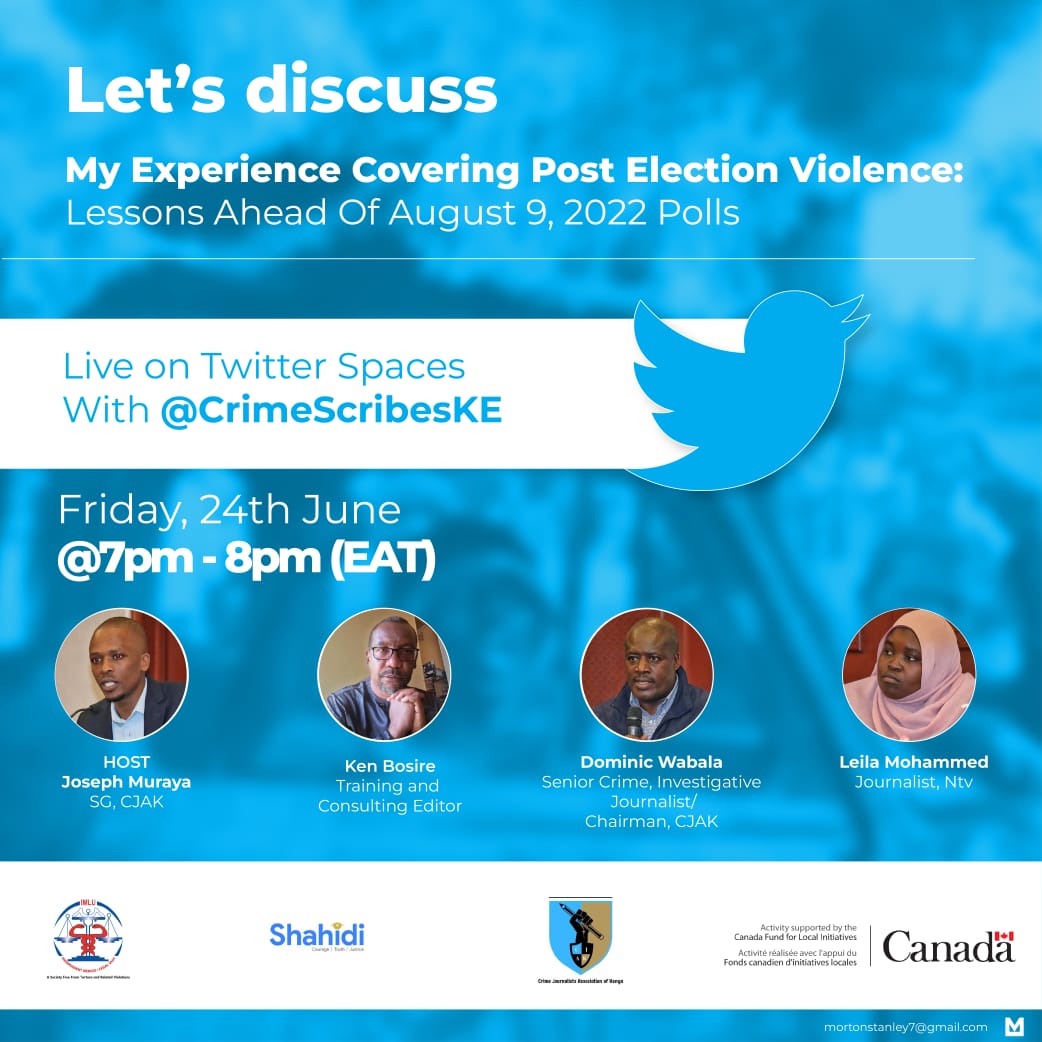 Crime Journalists Association of Kenya-CJAK (@crimescribeske) on Twitter photo 