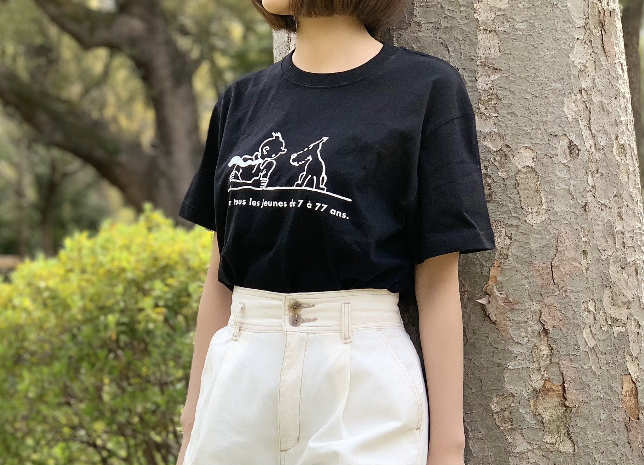 90s～ タンタンの冒険 タンタンチベットをゆく Ｔシャツ