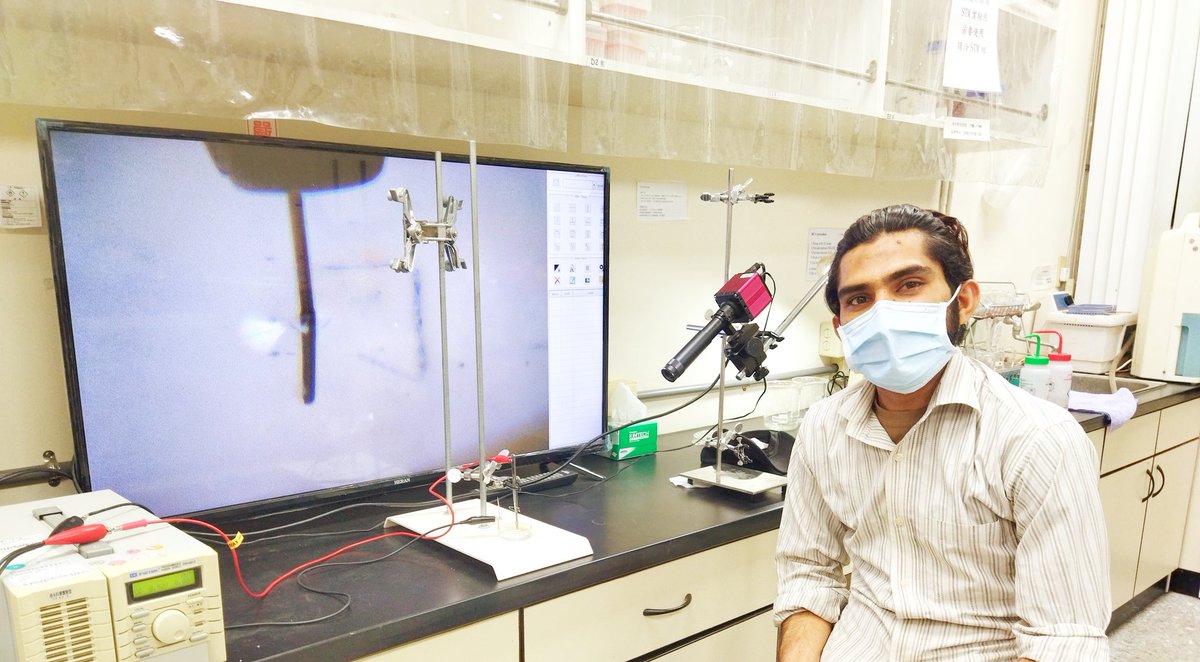 #Preparation of new tip for STM
#Electrochemical etching
#Surface study