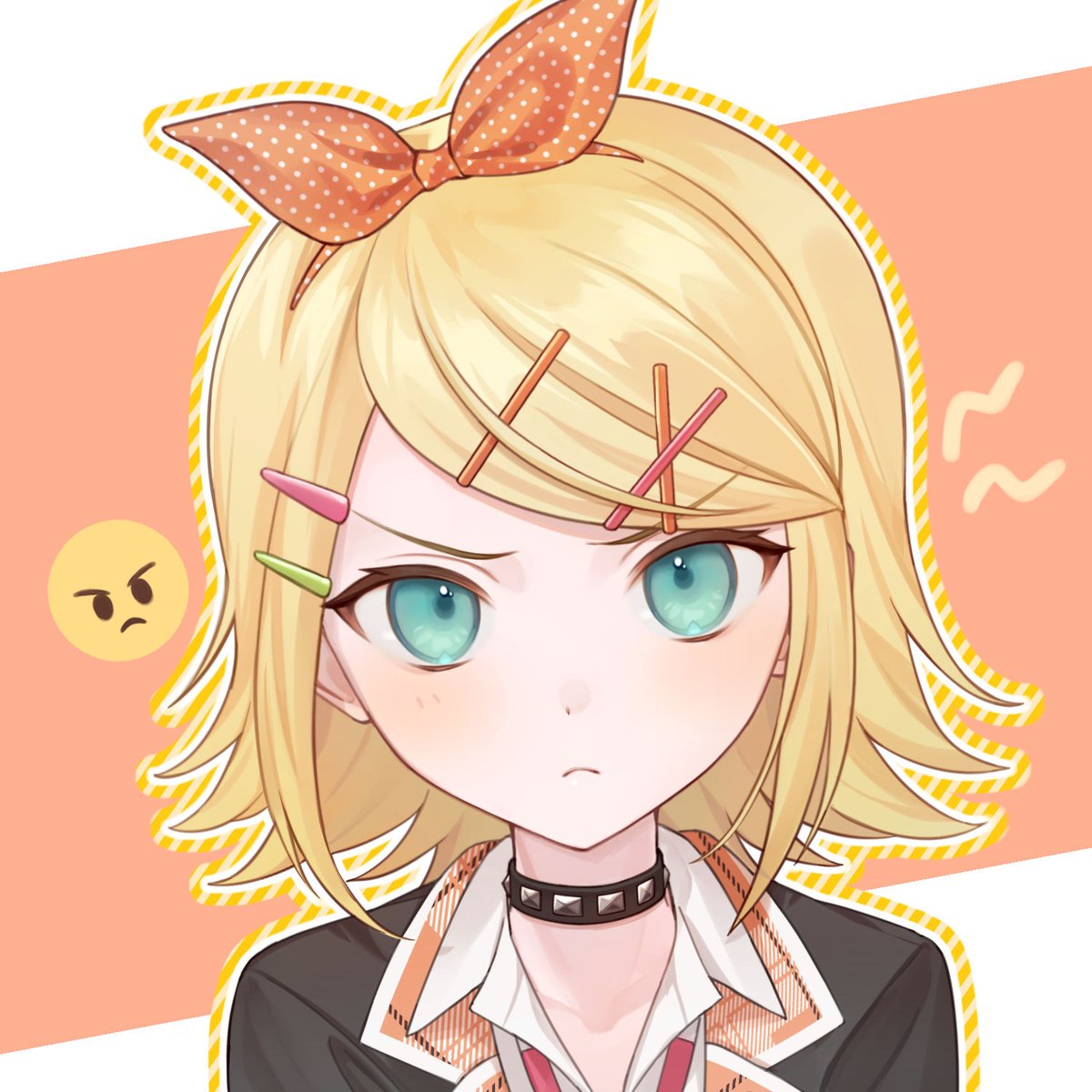 鏡音リン 「#prsk_FA 😠🧡 」|mell°のイラスト