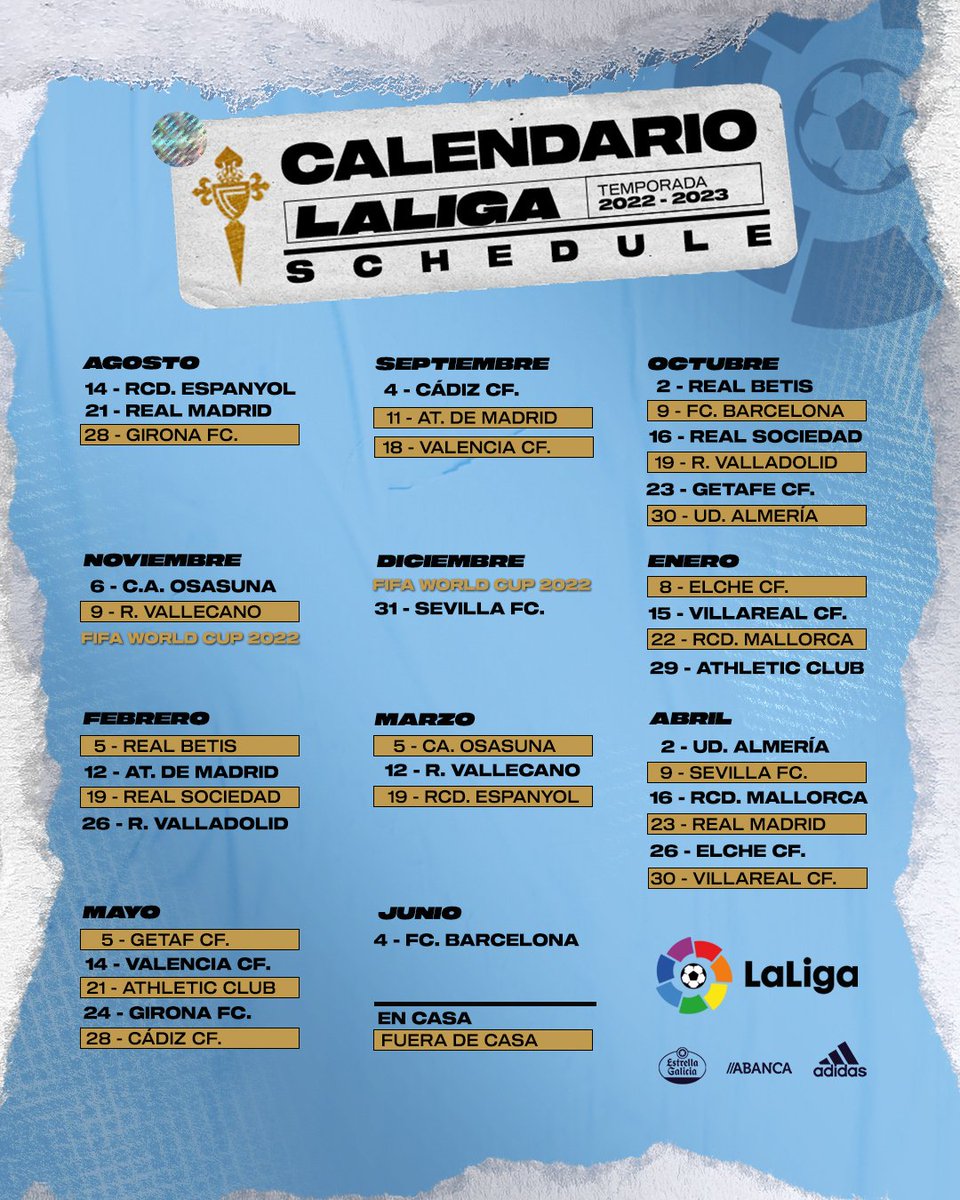 Calendario celta 22 23