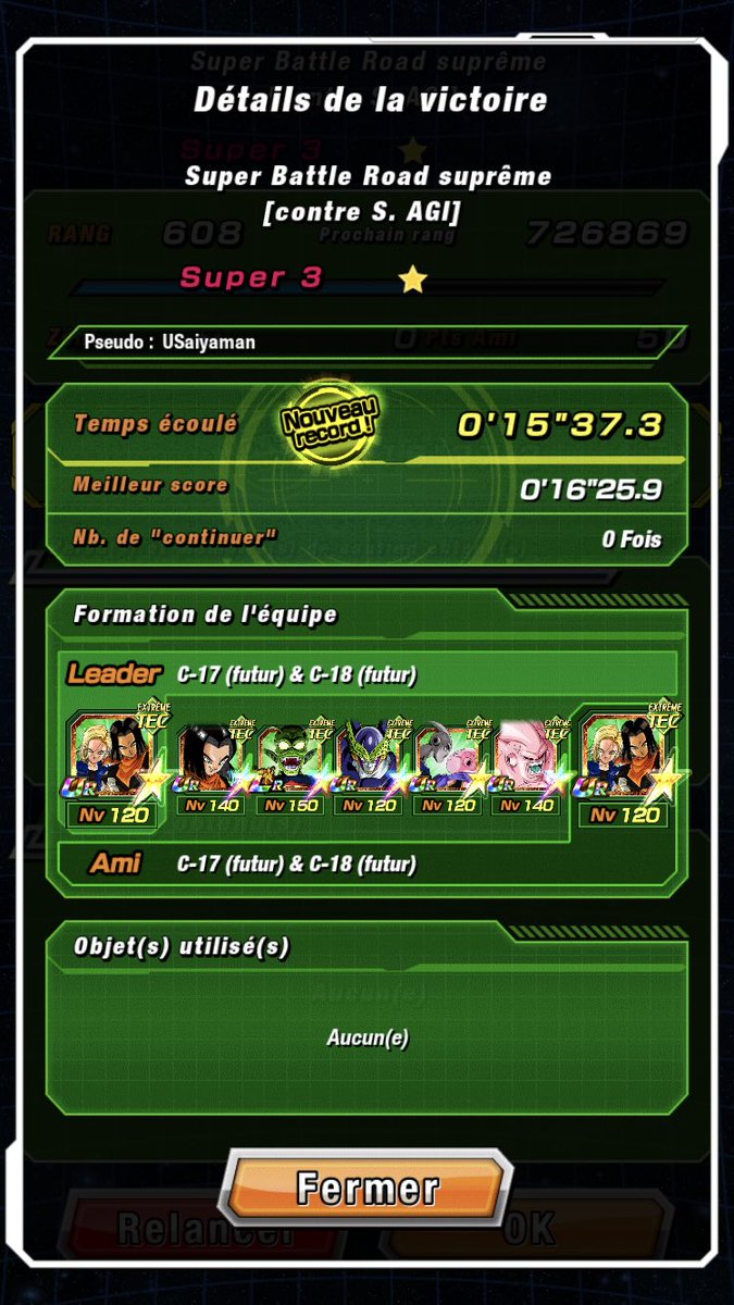 SaiyamanUltra's tweet photo. 1er ESBR sans item « contre S.AGI » ✅
Pas besoin de rappeler que le duo cyborg est incroyable 💪
Malheureusement je n’arrive pas encore à passer sans item l’ESBR « contre E.AGI » je vais devoir attendre le ztur de godku tec et gogeta tec… #DokkanBattle #noitem https://t.co/HxdE40n6ws