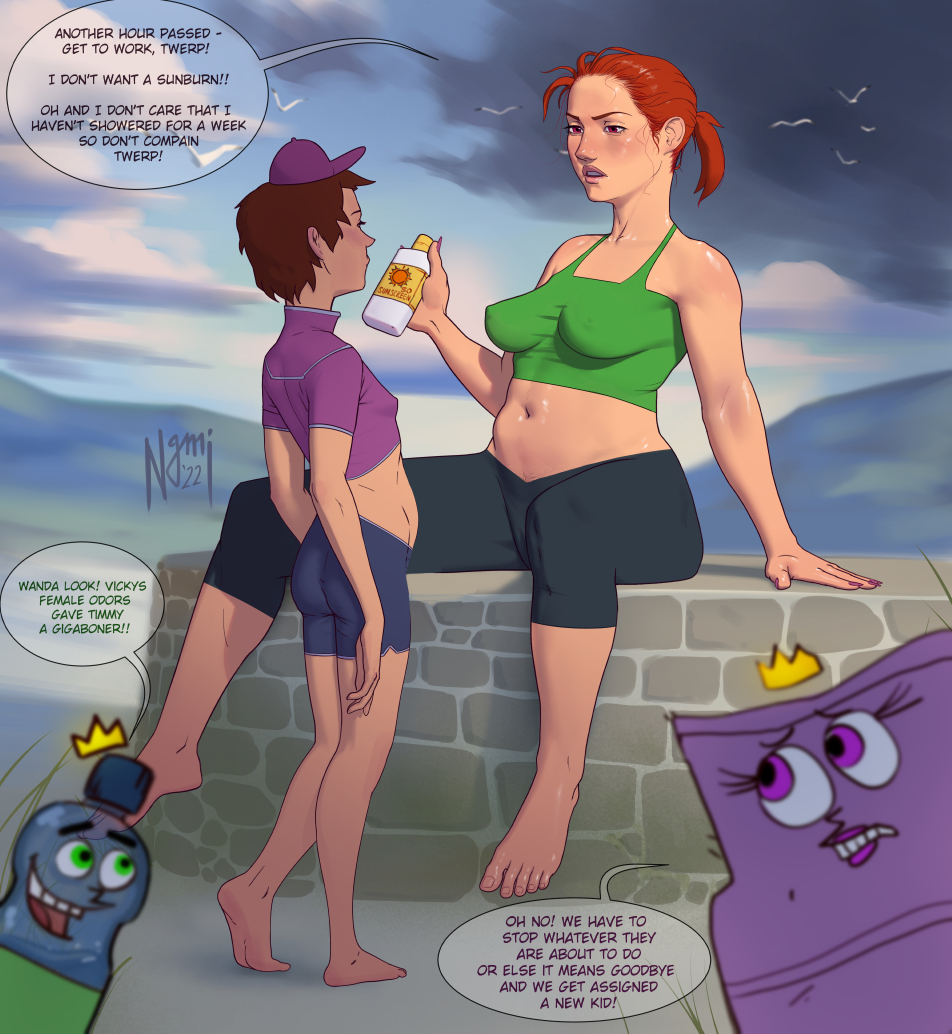 EIsnear's tweet photo. Sunscreen #straight_shota #larger_female #straightshota #fairlyoddparents #vicky #fairly_odd_parents #timmy_turner https://t.co/su1kUDM4Dw https://t.co/fAakQsqHoe