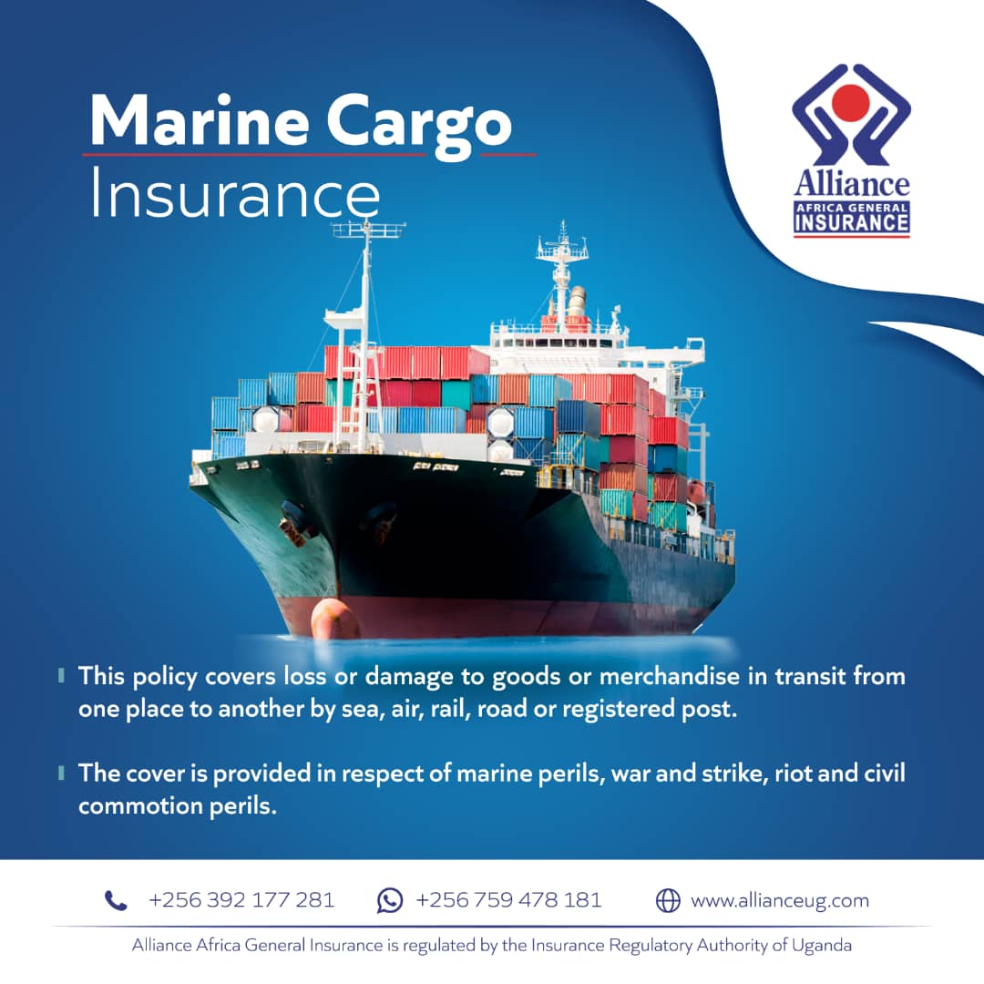 Alliance_UG's tweet photo. Sign up for our marine cargo insurance and chill as your goods are shipped to their final destination. This policy covers loss or damage of goods in transit from the place of purchase to the final destination.
#Insurance #liability #marineinsurance #riskmanagement #RiskSolution https://t.co/OYhQIyA2mV