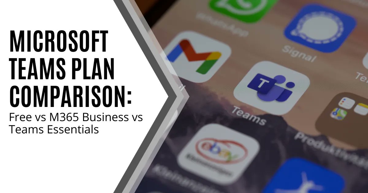 It’s important to enable team communication and collaboration in today’s hybrid work world. Learn the difference between Microsoft Teams Free Version vs MS365 Business Version vs the new Teams Essentials. buff.ly/3bqof8Q

#MicrosoftTeams #SPCIT #Dorset #ITSUPPORT