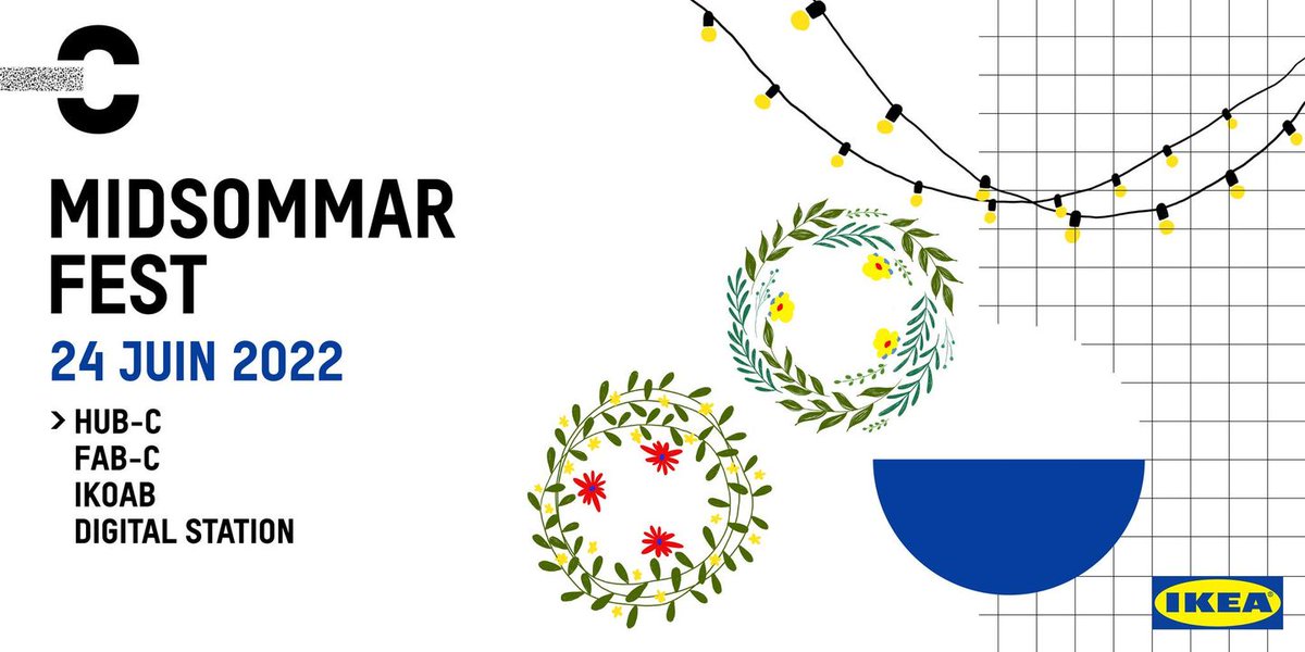 Aujourd’hui, c'est le Midsommar Fest 🎉
Un moment dédié à l’aménagement créatif et digital d’espaces de travail personnels et partagés, voire de les prototyper...
Avec IKEA, le Fab-C,BCM2 Plan, IKOAB Co-living et <a href="/DigitalCRL/">Digital Station</a> 
eventbrite.fr/e/billets-mids…