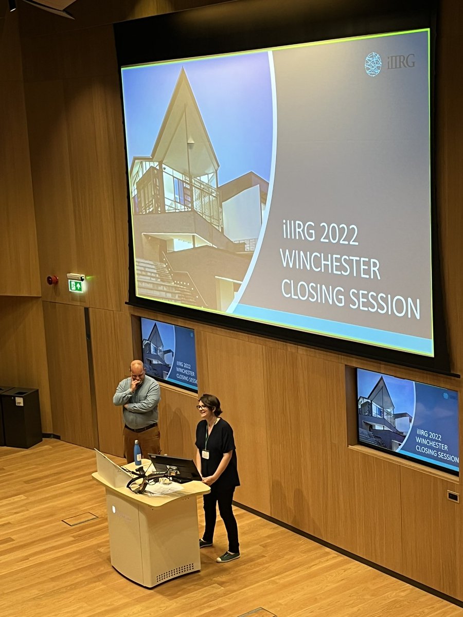Liam Satchell (@lpsatchell) on Twitter photo Closing what has been an amazing, invigorating, and inspiring #iIIRG2022 is <a href="/Genevieve_FW/">Genevieve Waterhouse</a> and <a href="/PankhurstGary/">Gary Pankhurst</a> whom, as always have done great work steering <a href="/iiirgofficial/">iIIRG</a>. This has been a great event and our thanks go to them! Closing what has been an amazing, invigorating, and inspiring #iIIRG2022 is <a href="/Genevieve_FW/">Genevieve Waterhouse</a> and <a href="/PankhurstGary/">Gary Pankhurst</a> whom, as always have done great work steering <a href="/iiirgofficial/">iIIRG</a>. This has been a great event and our thanks go to them!