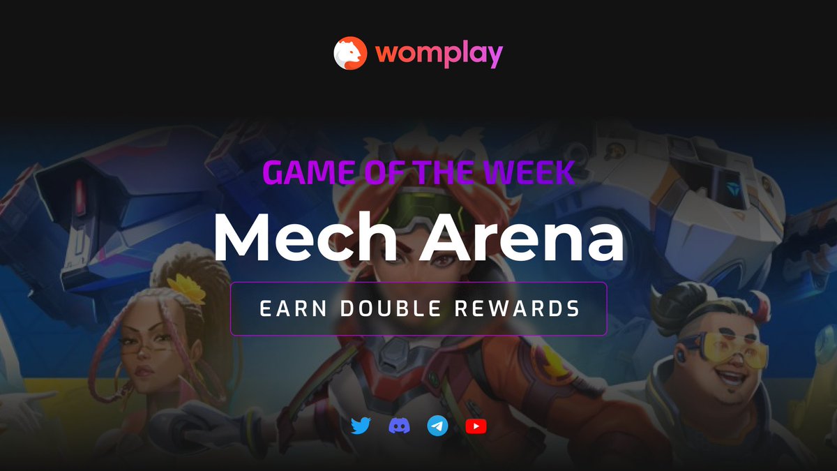 womplay's tweet photo. 🔥Mech Arena is our game of the week!

Pick a battle robot of your caliber and take it into the arena!🤖

🦾This action-packed competitive shooter lets your tactical skills and swift reaction truly shine when piloting a mech.

✌️Earn double rewards until July 1 https://t.co/R84in8N2ny