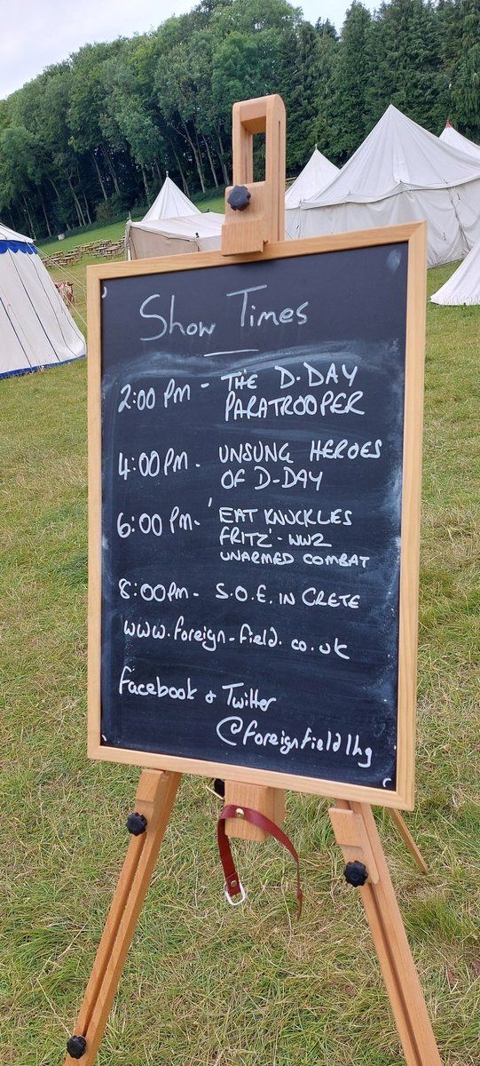 foreignfieldlhg's tweet photo. Today its all Second World War, all the time!

2pm The D-Day Paratrooper
4pm Unsung Heroes of D-Day
6pm Eat Knuckles, Fritz! 
8pm SOE in Crete with @KyleGHistory 

All in the Foreign Field camp, opposite the Hiscox tent.

@CVHISTORYFEST #AmazingHistory #CVHF #WW2 #SWW #IC https://t.co/WGiMnEn7J8