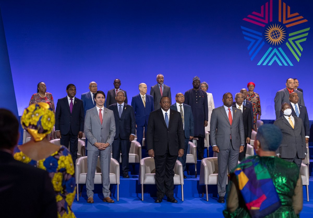 UrugwiroVillage's tweet photo. President Kagame and First Lady Jeannette Kagame are now at the Kigali Convention Centre where they join HRH Prince Charles and Commonwealth Heads of Government for the Opening Ceremony of #CHOGM2022. https://t.co/IZaOER3rKB
