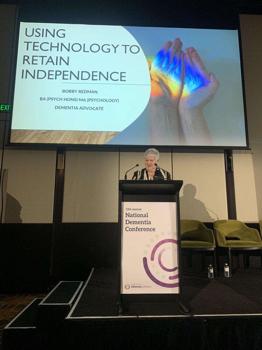 A very informative talk by <a href="/bobby_redman/">Bobby Redman</a> on how technology can be used to retain independence. Eg. Bobby uses reminders on phones, sensors, google home. Bobby is a resourceful and extremely capable early adopter! #dementia22