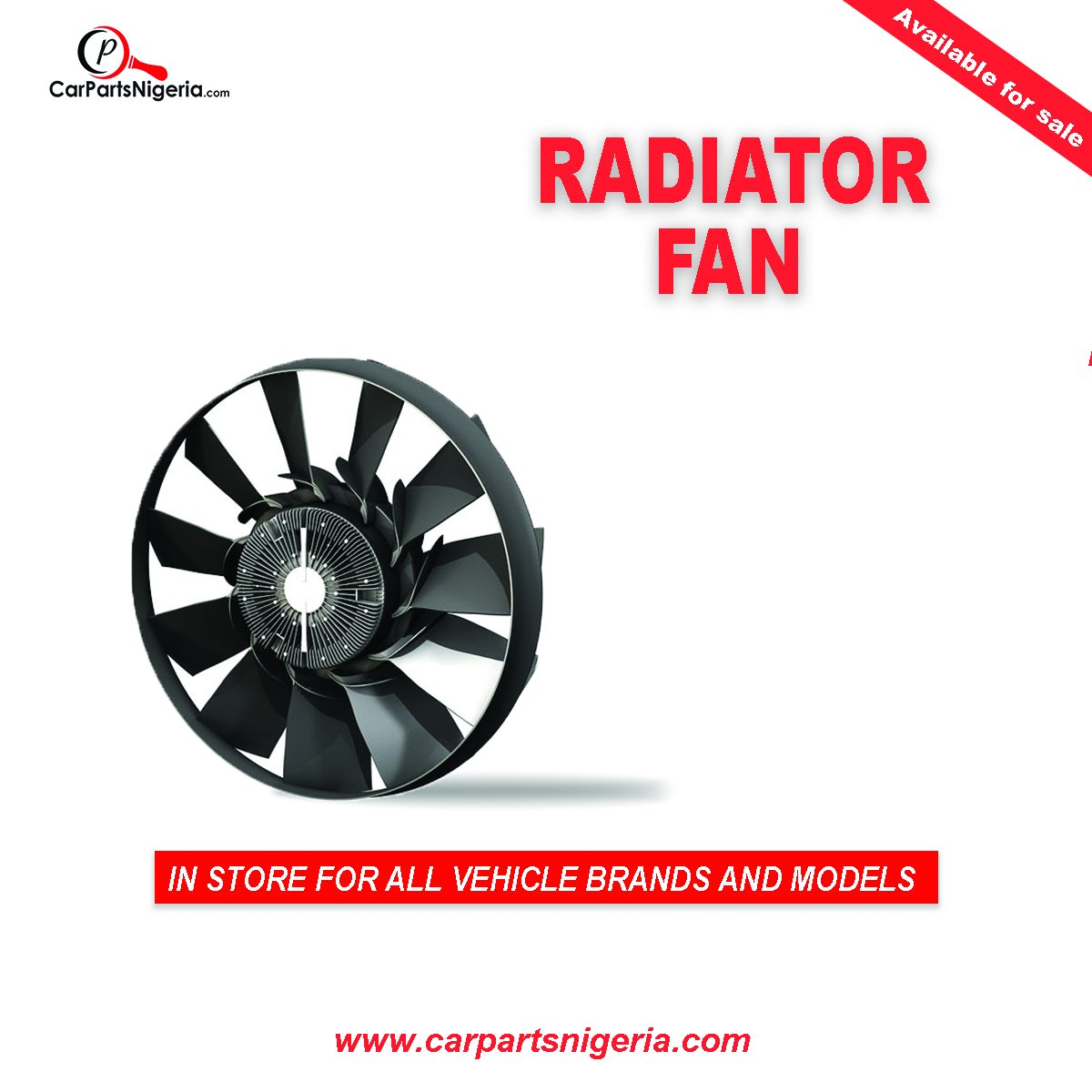 NGCarParts's tweet photo. If your radiator fan is damaged, your engine might overheat and get damaged. Get a replacement now at https://t.co/ykCTULjHFe
#enginefan #radiatorfan #coolingfan #engine #caroverheating #enginecooling #autoparts #carpartsale #autopartsale #CarPartsNigeria #autoparts https://t.co/YTdFSghBBh