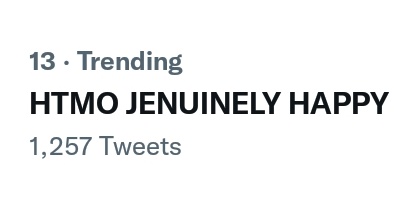 stallionstrend's tweet photo. We are now trending nationwide! 

HTMO JENUINELY HAPPY
#HowToMoveOnAfterNito https://t.co/Gywu69pfbP