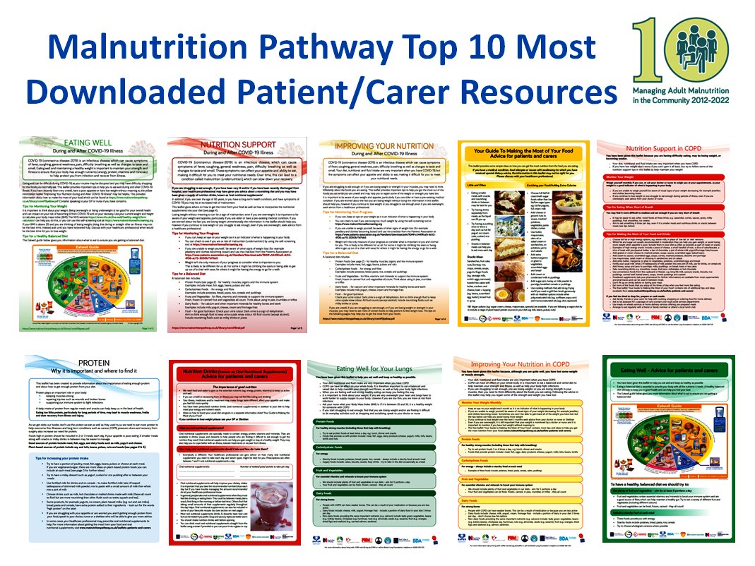 The @MNPathway patient & carer resources received over 15,000 downloads last year check out the most popular resources. 10 years of #TacklingMalnutrition bit.ly/2UWM4Jw