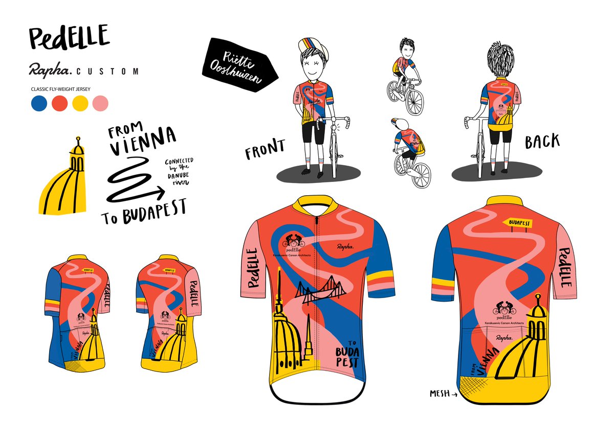 HTADesignLLP's tweet photo. Fantastic to see @rietteoos &amp; Sylvia Cartmill set off on their first day of #pedElle in Venice wearing HTA’s Nerea designed jerseys! @ClubPeloton 

Good luck team HTA!

To support our riders on their ambitious cycle, please donate here:
https://t.co/qJ7otiFAOr https://t.co/29ZwToicy2