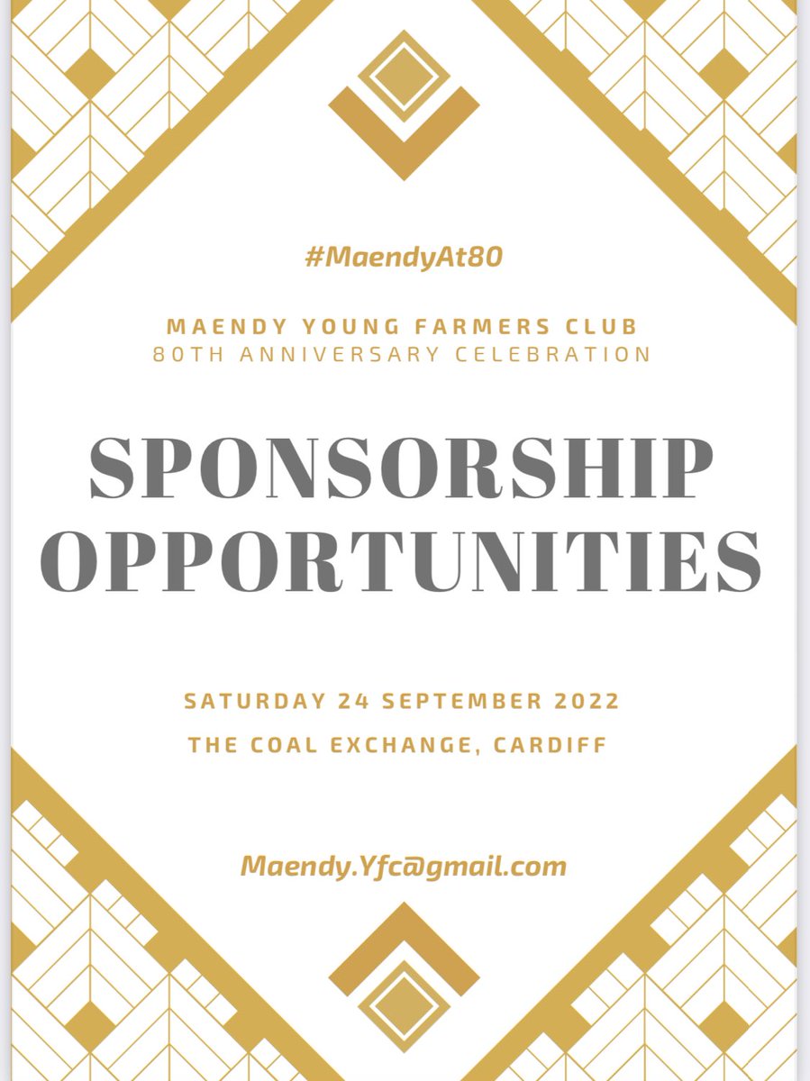 🔊 ATTENTION LOCAL BUSINESSES IN #ValeOfGlamorgan 🔊

We have OPENED applications for #sponsorship and #raffleprizes for our #MaendyAt80 event to raise vital funds! 

DM or email us to support our #registeredcharity that has provided 80+ years of opportunities for young people!