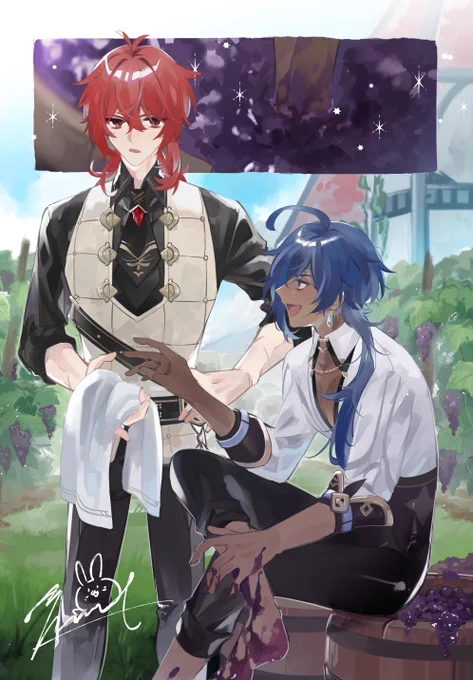 ディルガイごはんアンソロジーに寄稿させていただいたイラストでした✨素敵なアンソロに参加できて光栄です!有難うございました～～!! 
