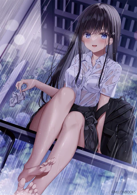 「せんぱぁい…靴の中までびしょ濡れです…」 