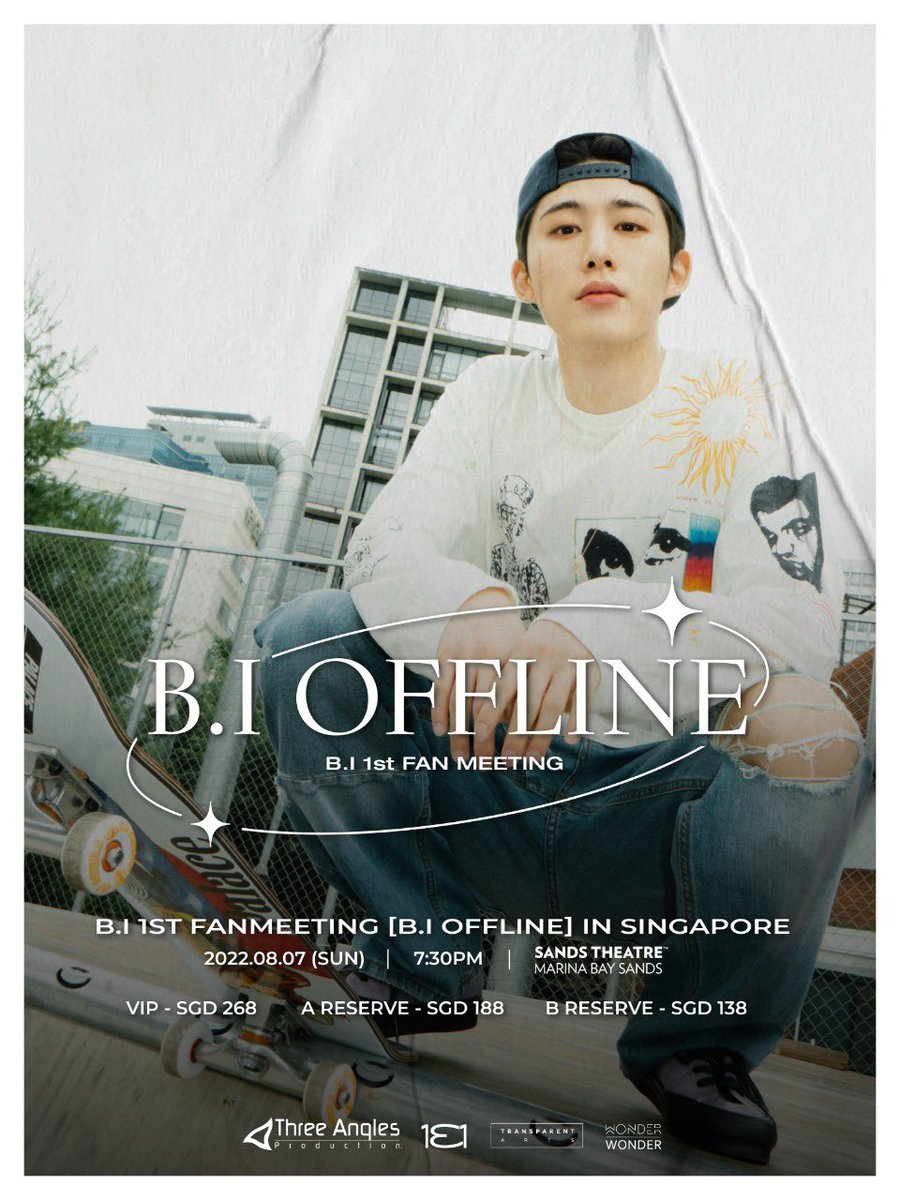 Threeanglespro's tweet photo. B.I live in Singapore!!

Tickets will be available starting July 1, 2022 at 10AM via https://t.co/6DTYYMJBZb and Sistic.

#threeanglesproduction #BI #kimhanbin #BTBT https://t.co/7LLjFT67Td