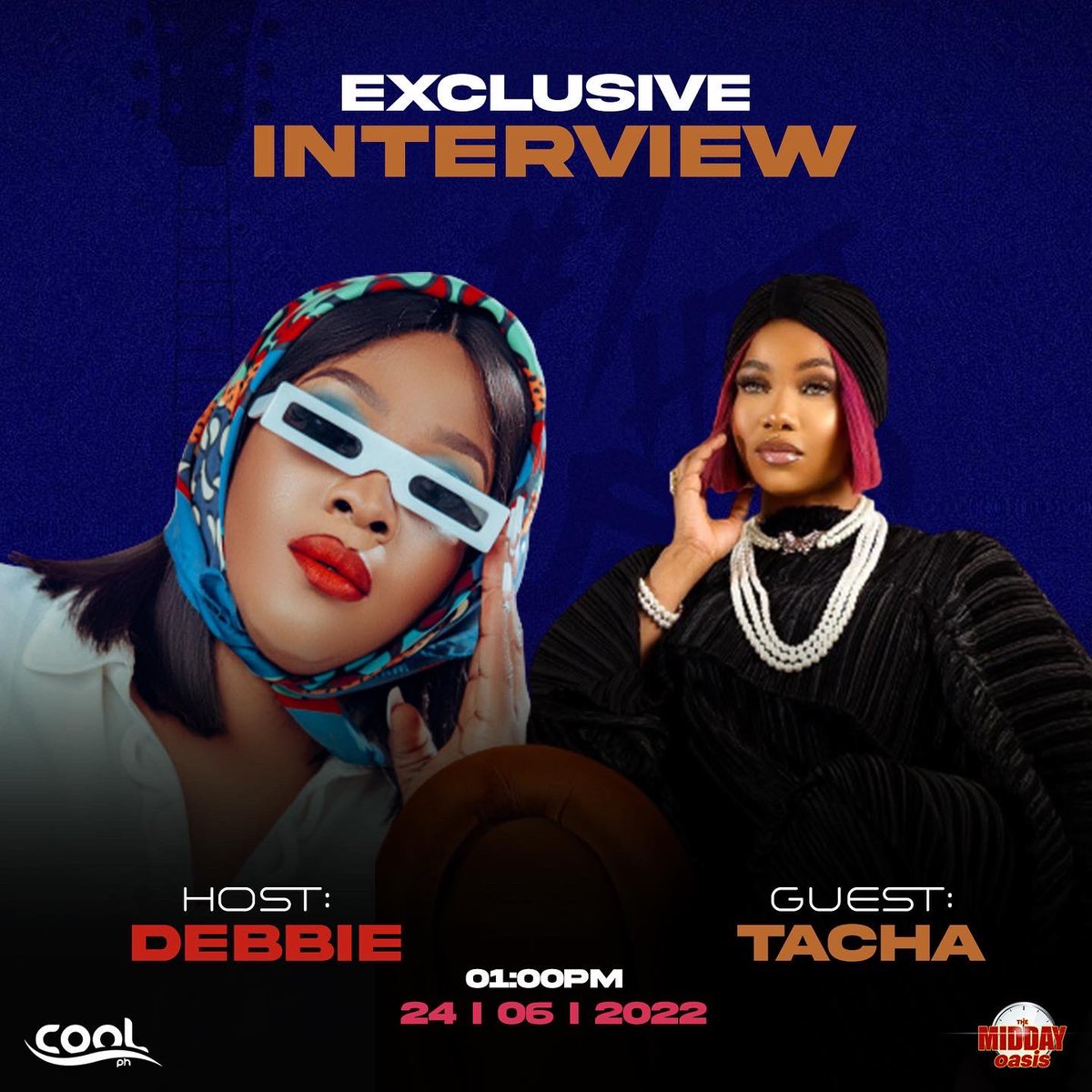 #TachaTitans Whatcha say???🔥🔥🔥

It’s gonna be blue skies🦋 and everything lit 🔥 today on the #MiddayOasis <a href="/CoolFMPH/">COOL FM</a> by 1pm today with your Queen <a href="/Symply_Tacha/">TACHA🔱🇬🇭 🇳🇬</a> 🔊🔊🔊🔊🔊🔊🔊

Let’s smoke it!💨💨💨💨💨💨