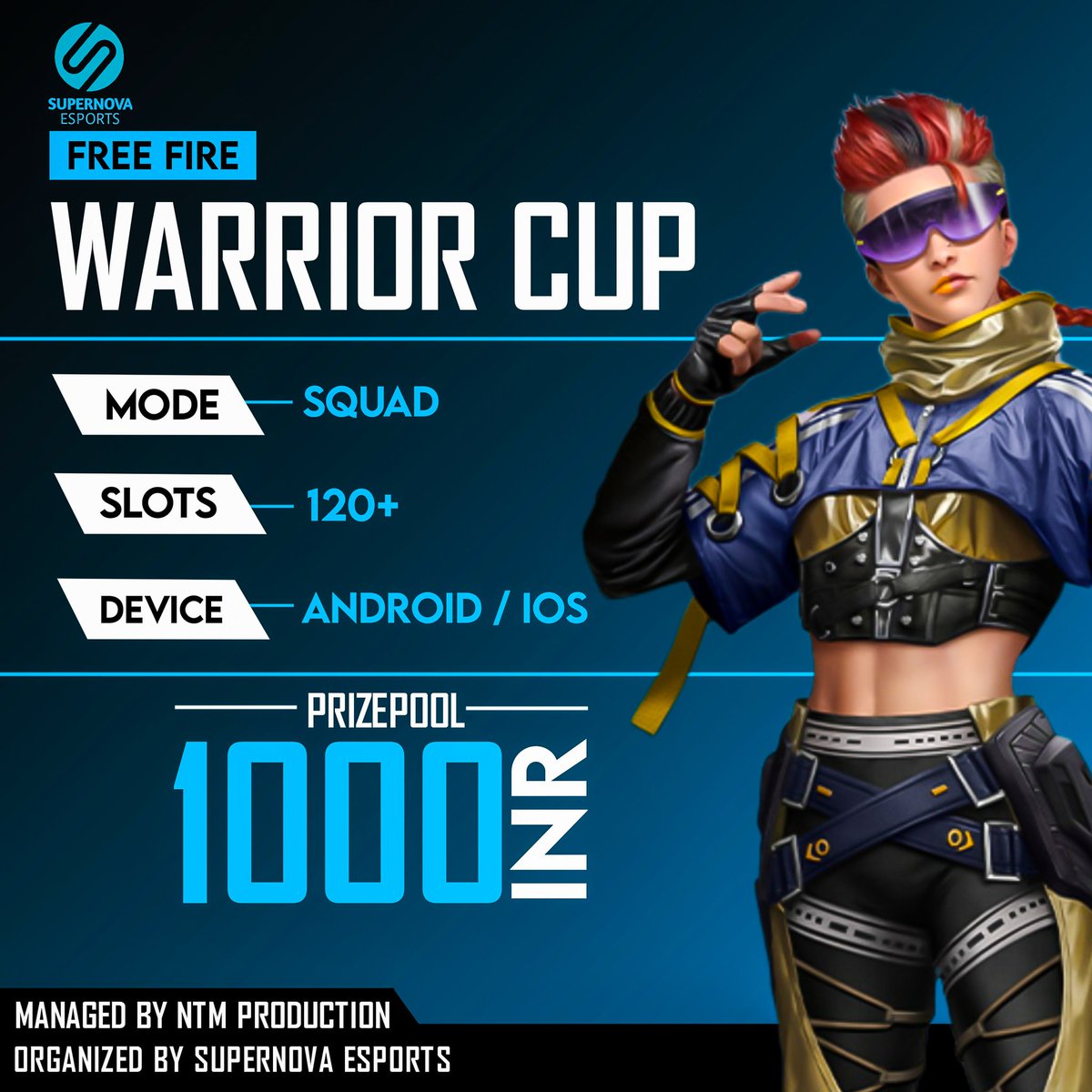 SNesportsIndia's tweet photo. WARRIOR CUP
┗━━━━━━━━━┫ ⟦🜲⟧ ┣━━━━━━━━━┛

════════════════════
✦ ORGANIZED BY- SUPERNOVA ESPORTS
════════════════════

 https://t.co/H3D0uUyoex https://t.co/rWN6R3ywIS